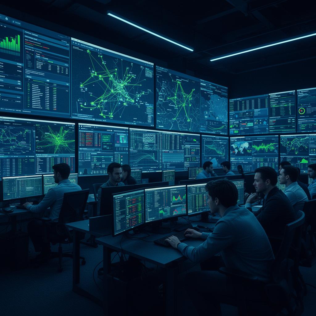 Centro de operações de segurança com equipe especializada